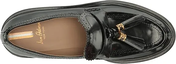 Sam Edelman Meela Black Leather Slip On Rounded Toe Chunky Heeled Fashion Loafer