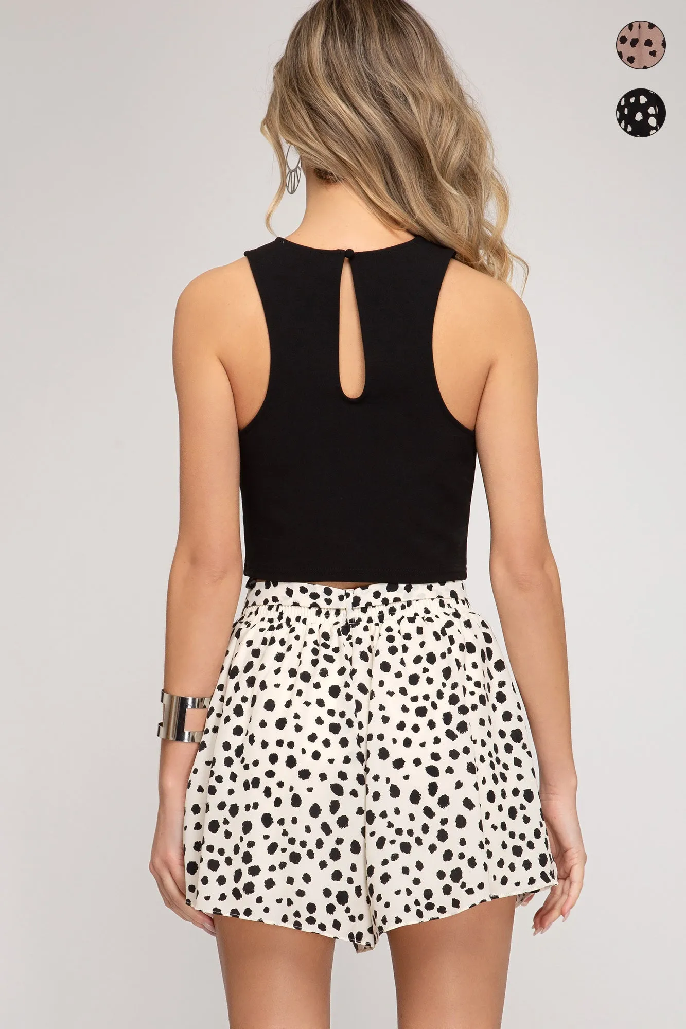 Sasha Elastic Animal Print Shorts