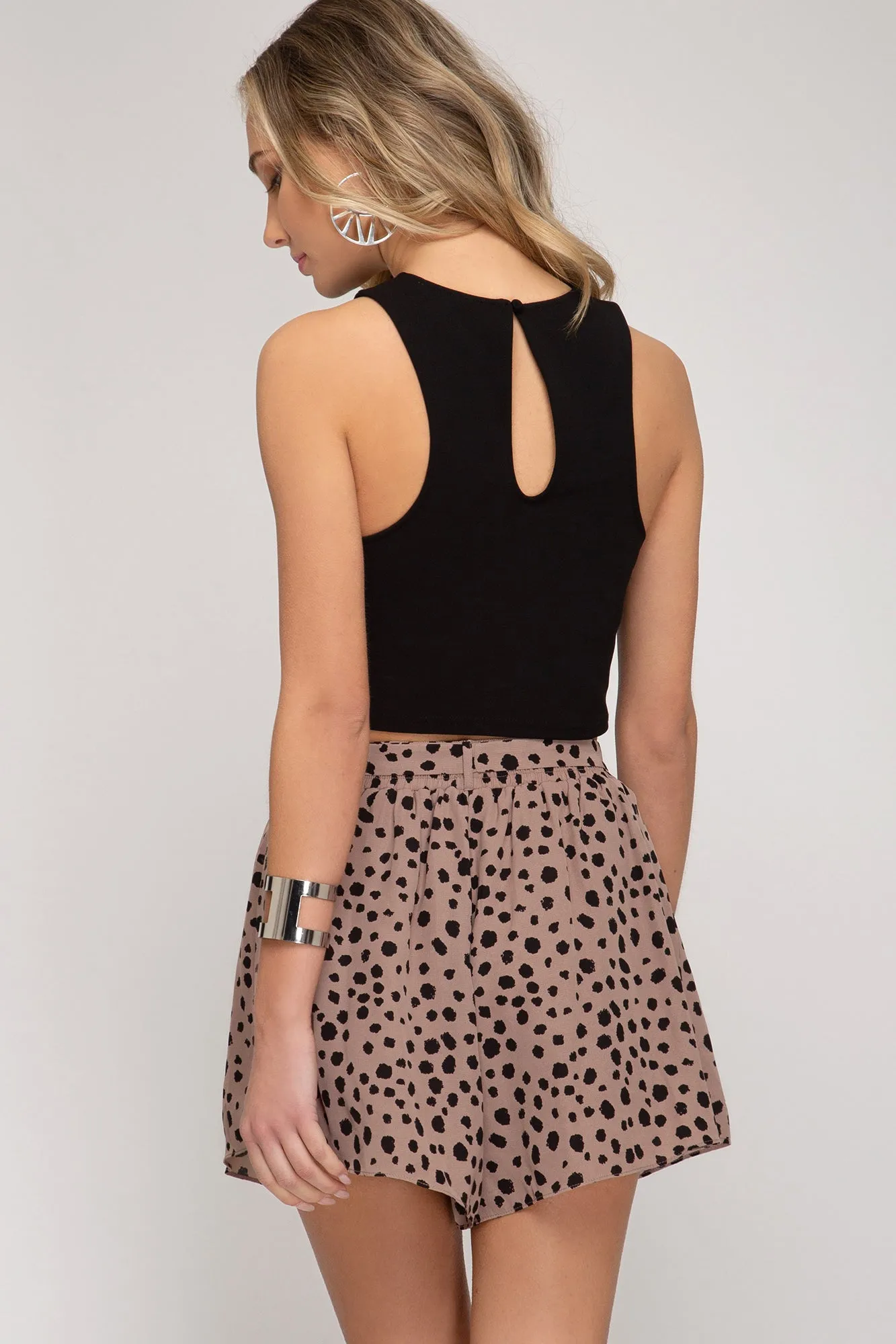 Sasha Elastic Animal Print Shorts