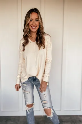 The Elizabeth V-Neck Sweater - Ivory
