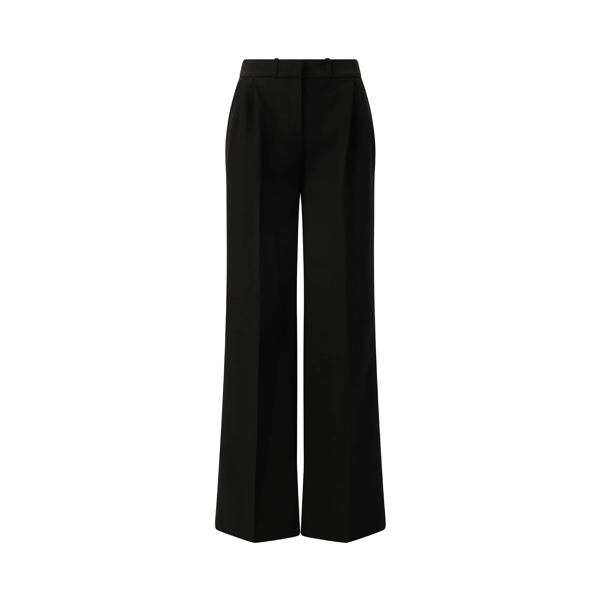 Wide Leg Tailored Trouser in Black