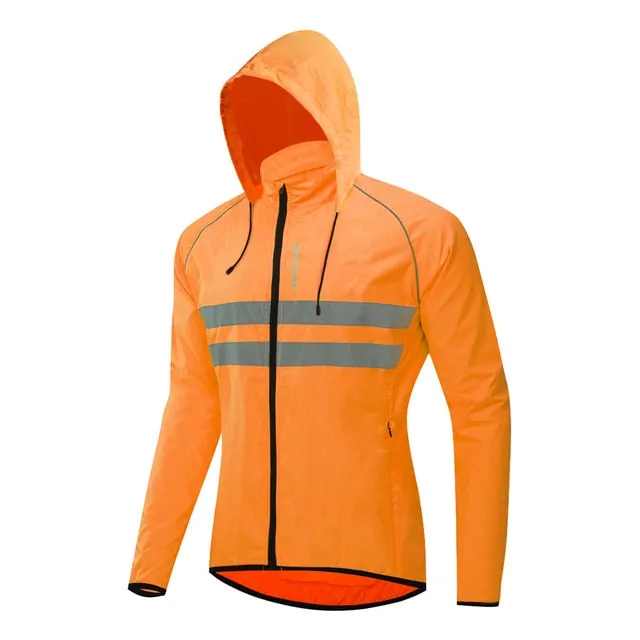 Windproof and Waterproof Hooded Jackets for Cycling, Jogging and for All Seasons