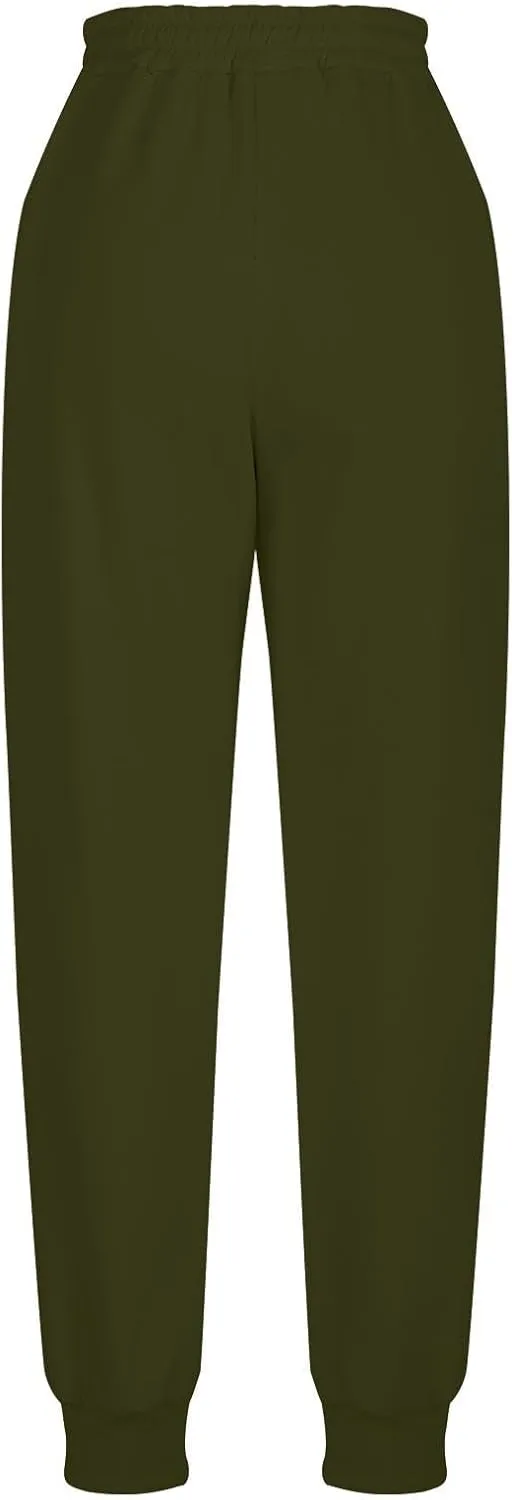 Womens Comfy Sweatpants High Waisted Athletic Joggers Fleece Lined Sweatpants Loose Casual Sports Sweatpants